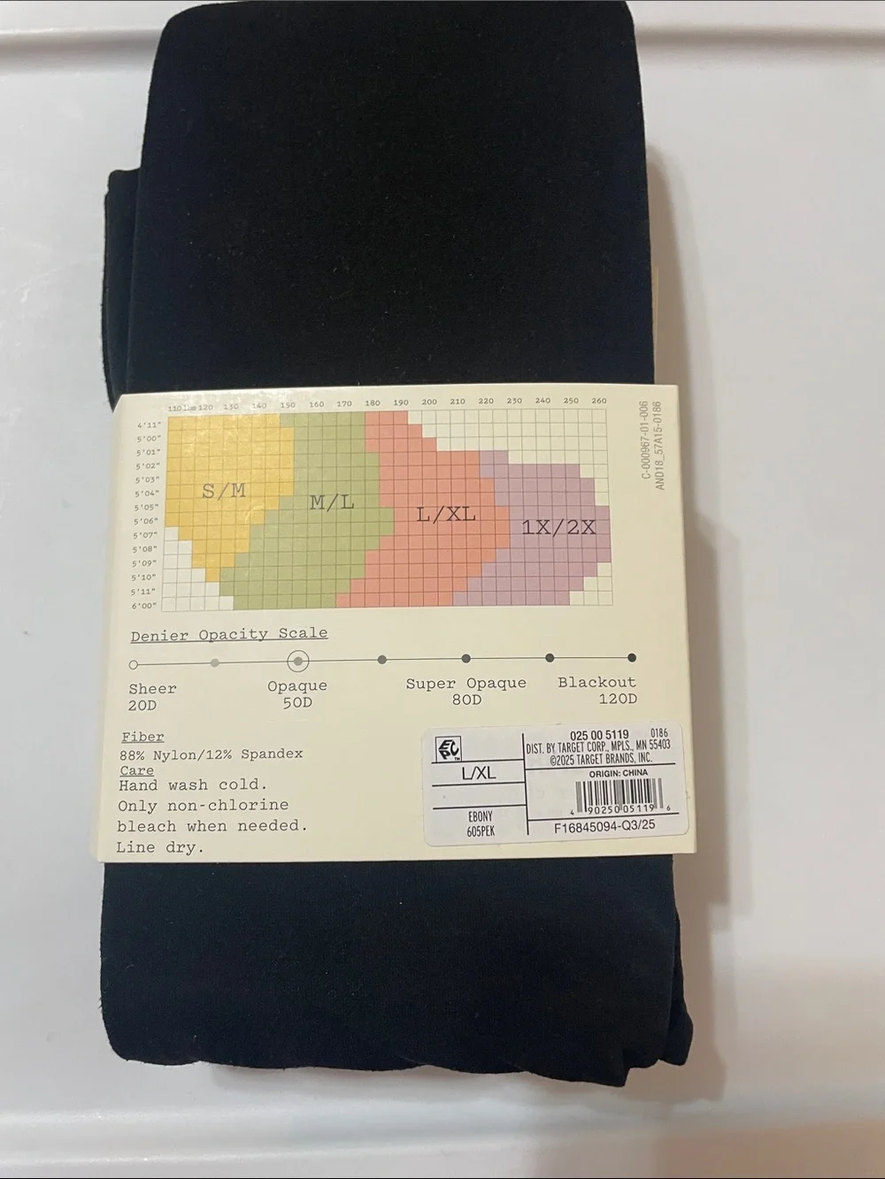 a.new day Black Opaque Tights - Pack of 2 NWT Sz. L/XL